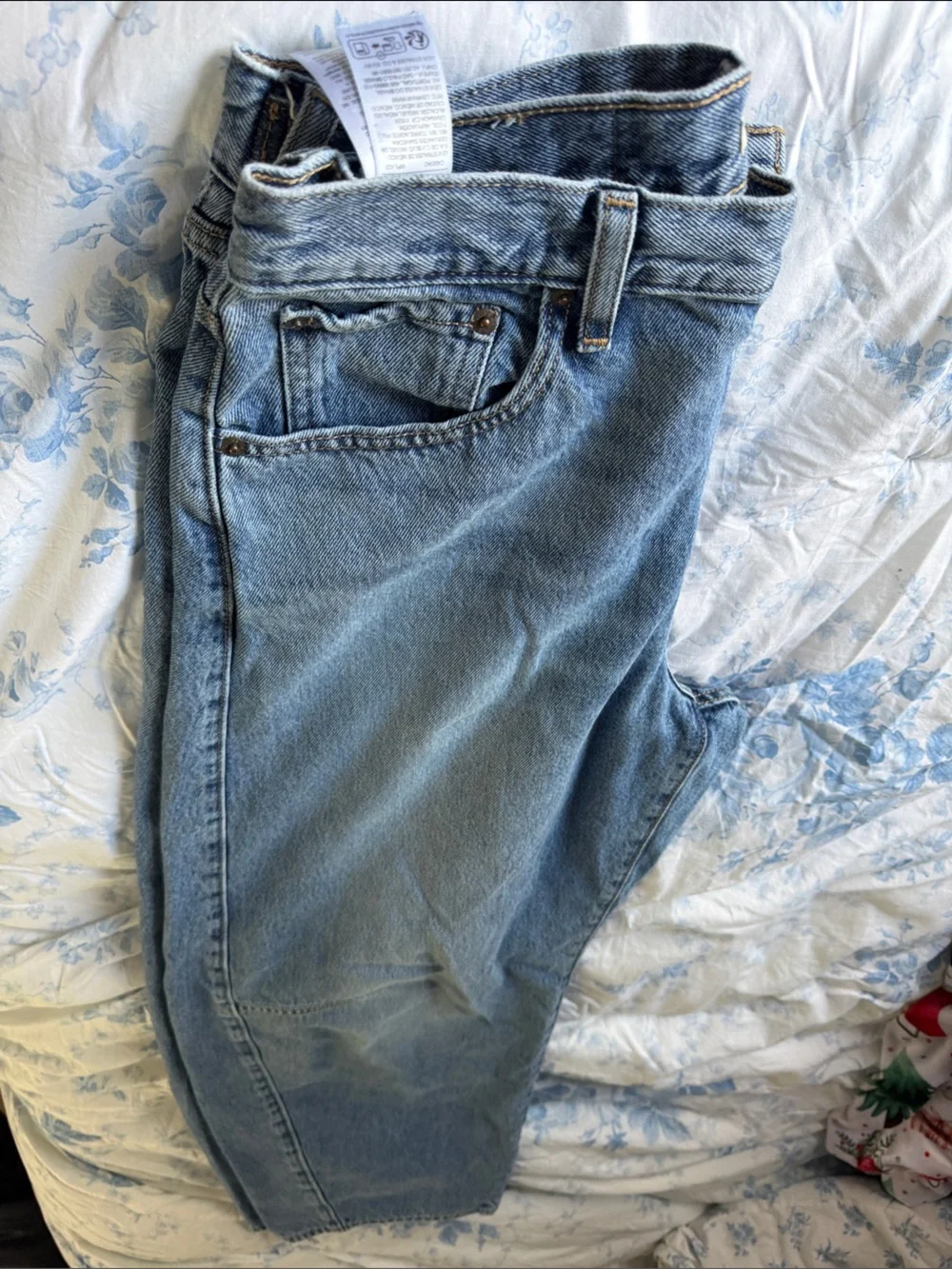 Levi's Relaxed Light Blue Cinch Barrel Jeans 32 - Picture 7 of 8